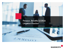 Pension Benefits & ERISA Litigation Brochure